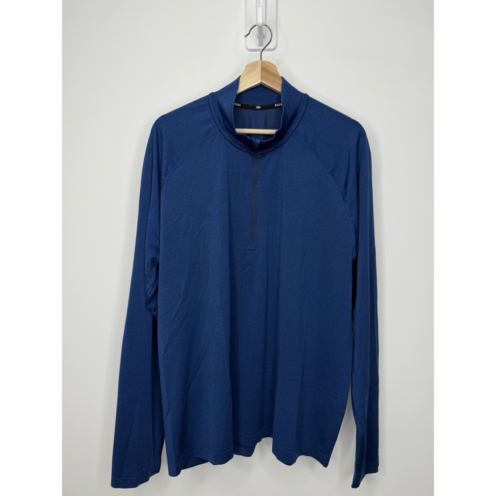 Rhone Pullover Mens‎ XL Blue Quarter Zip Long Sleeve Athletic Training Sweater